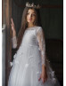 Amazing Butterflies Lace Flower Girl Dress